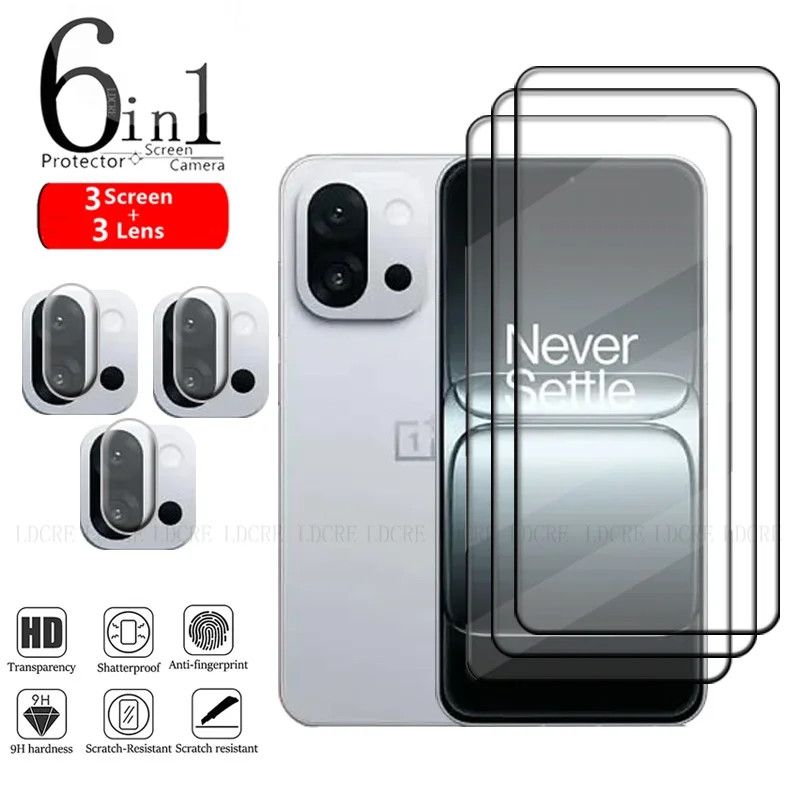 6-in-1 สําหรับOneplus 13Tแก้วOneplus 13Sกระจกนิรภัย 9H HDคลุมทั้งหมดกาวป้องกันหน้าจอOneplus 13T Onep