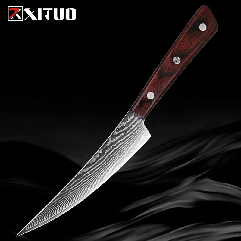 Super Sharp Damascus Japanese Boning Knife Fish Fillet knife Damascus Knife for kitchen VG10 Steel K