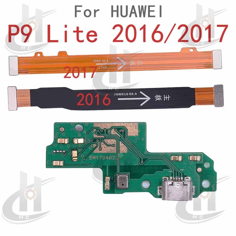 ใหม่สําหรับ Huawei P9 Lite 2016/2017 Charger USB Connector Dock ชาร์จพอร์ตแจ็คบอร์ด Flex หลักเมนบอร์ดการเชื่อมต่อ Flex เปลี่ยนชิ้นส่วน