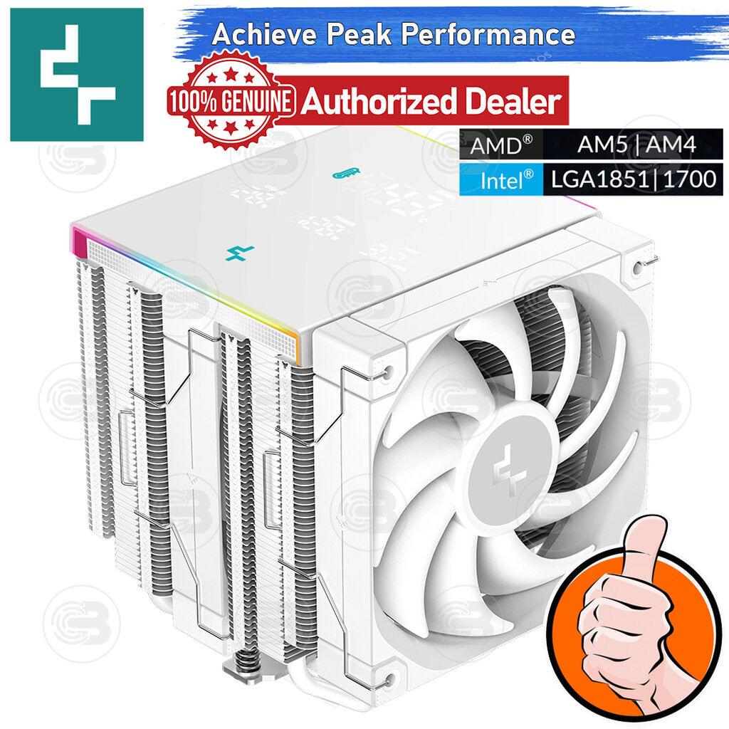 [CoolBlasterThai] DeepCool AK620 DIGITAL PRO WHITE Dual Tower CPU Cooler (LGA1851/AM5 Ready)