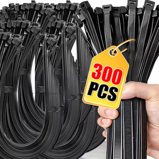 100/200/300ชิ้น สายรัดสายเคเบิลพลาสติกล็อคตัวเอง / เน็คไทไนล…