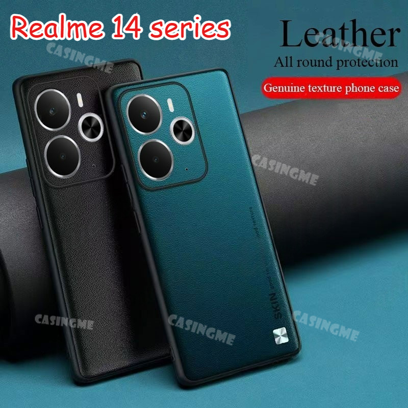 สําหรับRealme 14 5G 2025 กันชนหนังเนื้อปลอกสําหรับRealme 14 5G 14T 14Pro 14x 14Pro + Realme 14 T Pro