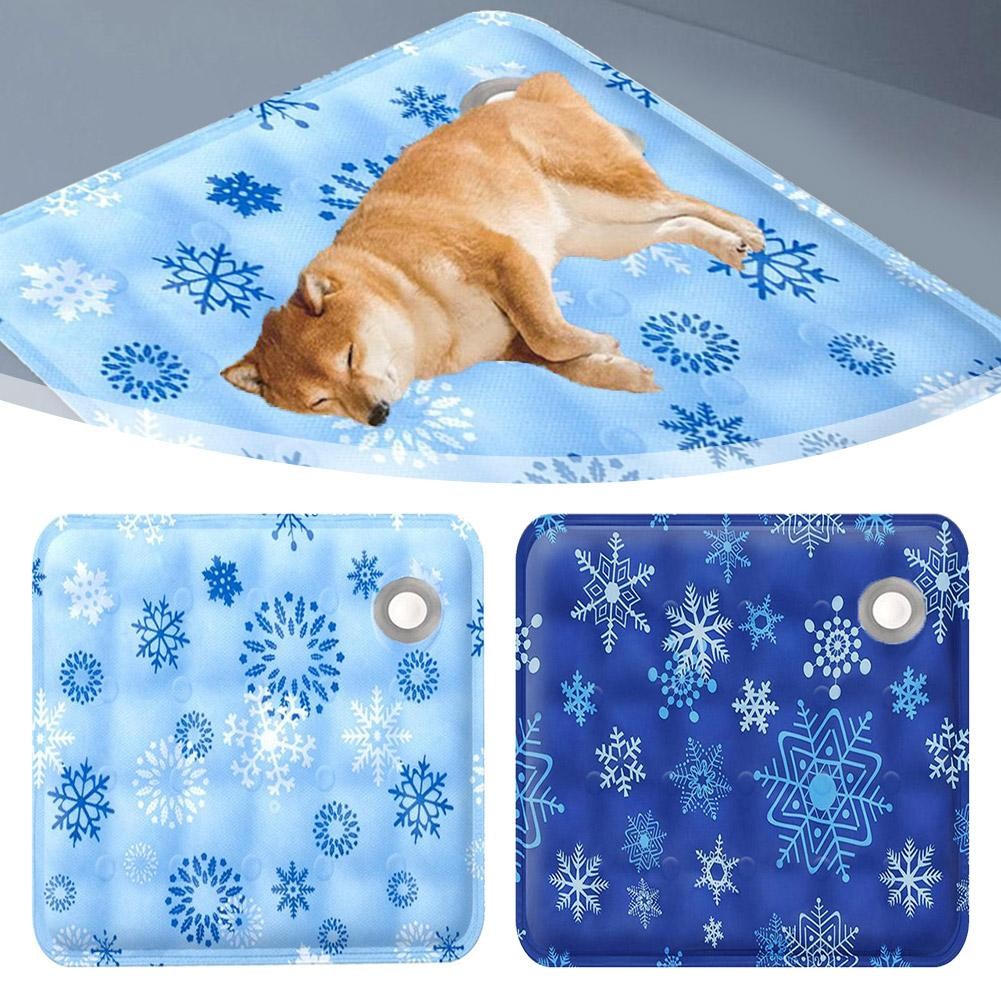 Pad ฤดูร้อน Cooling สุนัขเสื่อเย็นลูกแมวสัตว์เลี้ยงผ้าไหมน้ําแข็ง Mat Breathable ขนาดเล็กสุนัขขนาดใหญ่สัตว์เลี้ยง Mat Cooling Supplies S/M/L สัตว์เลี้ยง Ice Pad