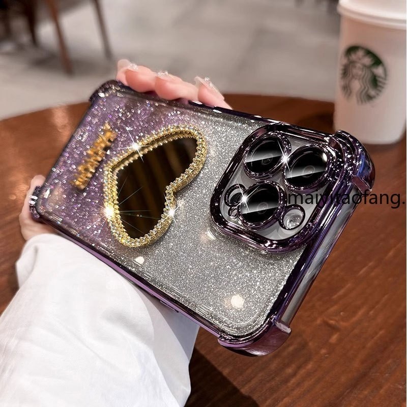 สําหรับRedmi note 14 5G note 14 Pro 5Gหมายเหตุ 14 Pro Plus 5Gเคสโทรศัพท์กันกระแทก3D Loveกระจกแต่งหน้ากรณีนุ่ม - รูปที่ 6