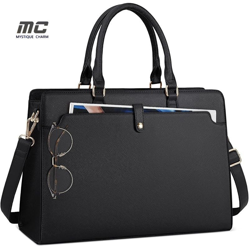 【MC】15.6 นิ้ว กระเป๋า laptop ผู้หญิง กระเป๋าเอกสาร ผู้หญิง กระเป๋าหนังใส่โน๊ตบุ๊ค กระเป๋าทำงานผู้หญิง