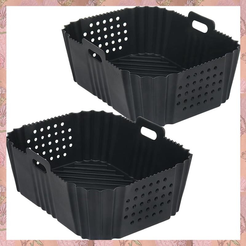 [h3w732xnj.ph] Air Fryer Liners สําหรับ SL401 Double Stack 2 ตะกร้า Air Fryer นํากลับมาใช้ใหม่สี่เหล
