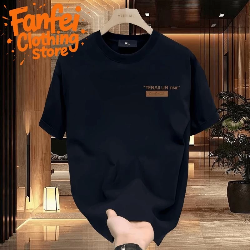 (จัดส่งตลอด 24 ชั่วโมง)Fanfei Clothing store เสื้อยืดพิมพ์ลายลำลอง unisex วัสดุผ้าฝ้ายแท้ คอกลม สไตล์ลำลอง มาใหม่1