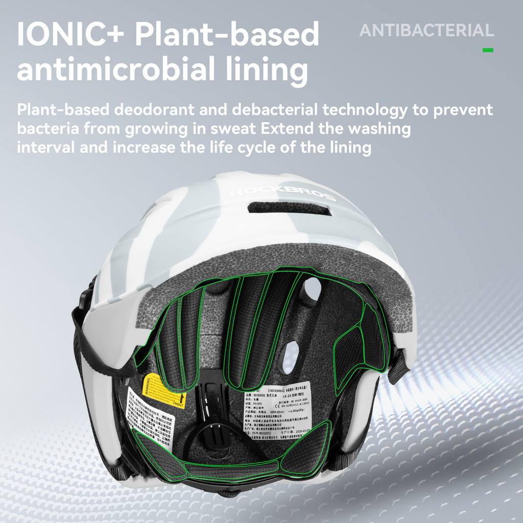 【TH Delivery】ROCKBROS หมวกกันน็อคเด็กปรับระบายอากาศ6-18ปีวัยรุ่นหมวกกันน็อคครึ่งเด็กขี่จักรยานอุปกรณ์เสริม - รูปที่ 3