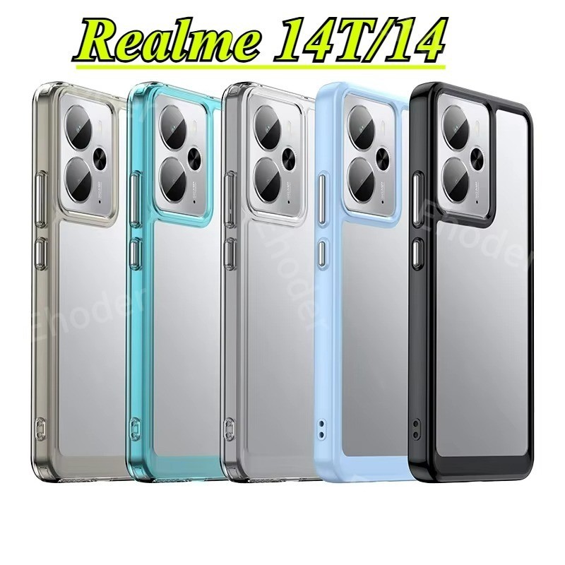 ปลอกสําหรับRealme 14T 14 5G 2025 สําหรับRealme14T Realme14 Fundas Shell Hardโปร่งแสงกรอบนุ่มโทรศัพท์กันชนกรณี