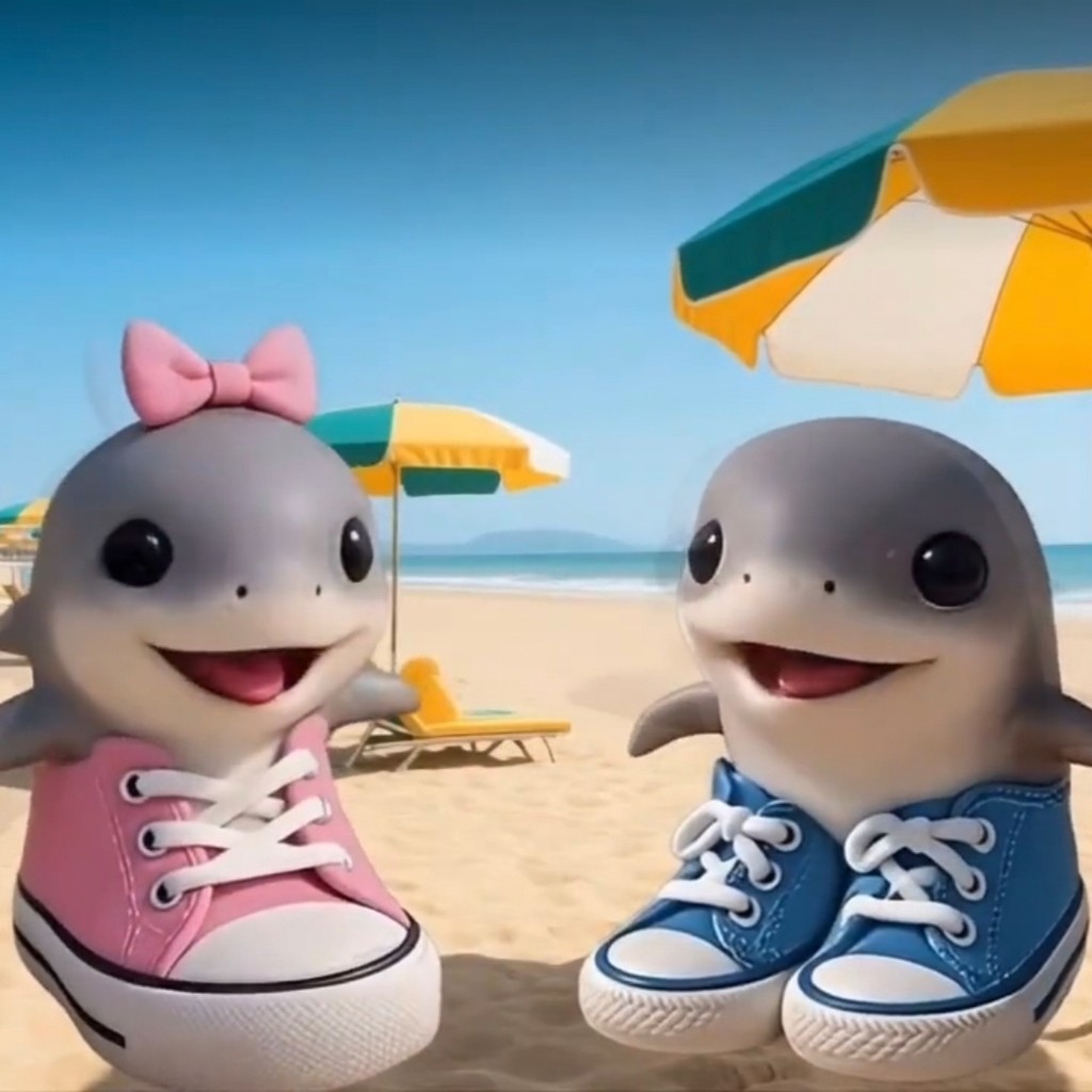 Tung tung tung sahur toy ตุ๊กตา tung tung sahur รองเท้าผ้าใบ Shan Hai Jing ตัวต่อไม้รูปฉลาม บล็อกตัว