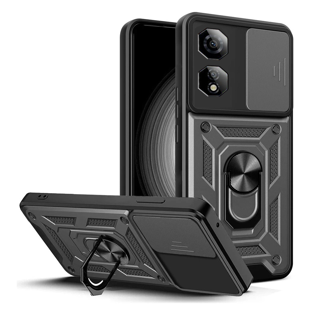 Luxuri ป้องกันเลนส์สําหรับ Nubia Neo 2 5G Z2352N Nubia Neo 3 5G Z2352N กรณีผู้ถือแหวนขาตั้ง Push ดึง