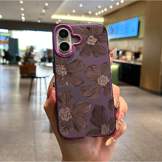 สำหรับ OPPO A18 A38 A15 A15s A60 A35 A17 A17K A79 5Gดอกไม้สีน้ำตาลขนาดเล็ก OPPOA57(4G) A77 A77S(4G)