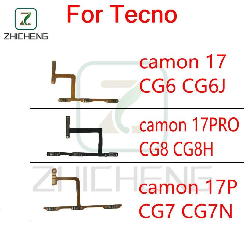 สําหรับ Tecno Camon 17 CG6 CG6j .17Pro CG8 CG8h .17P CG7 CG7n เปิดปุ่ม flex สวิทช์ปุ่มปรับระดับเสียง