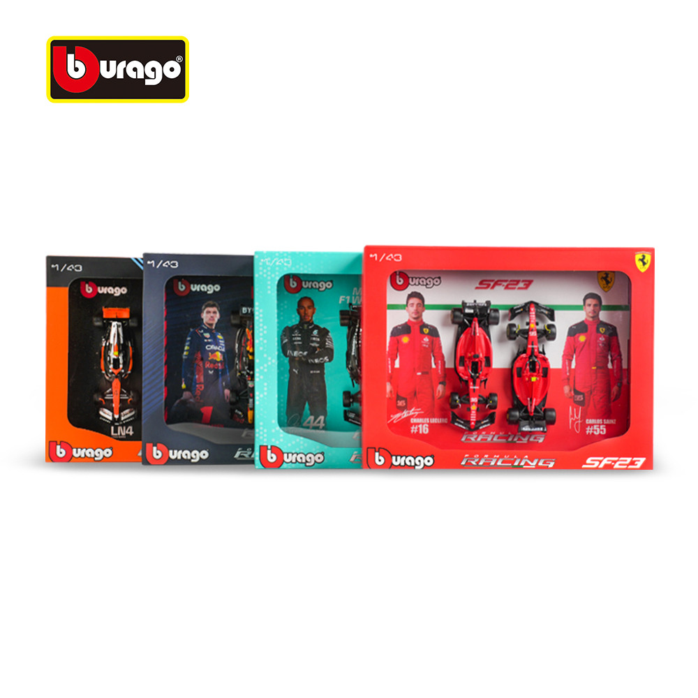 Bburago 1:43 2023 Ferrari SF23 Mclaren MCL60 RedBull RB19 MB W14 F1 รถสูตร Die Cast ยานพาหนะสะสมของเ
