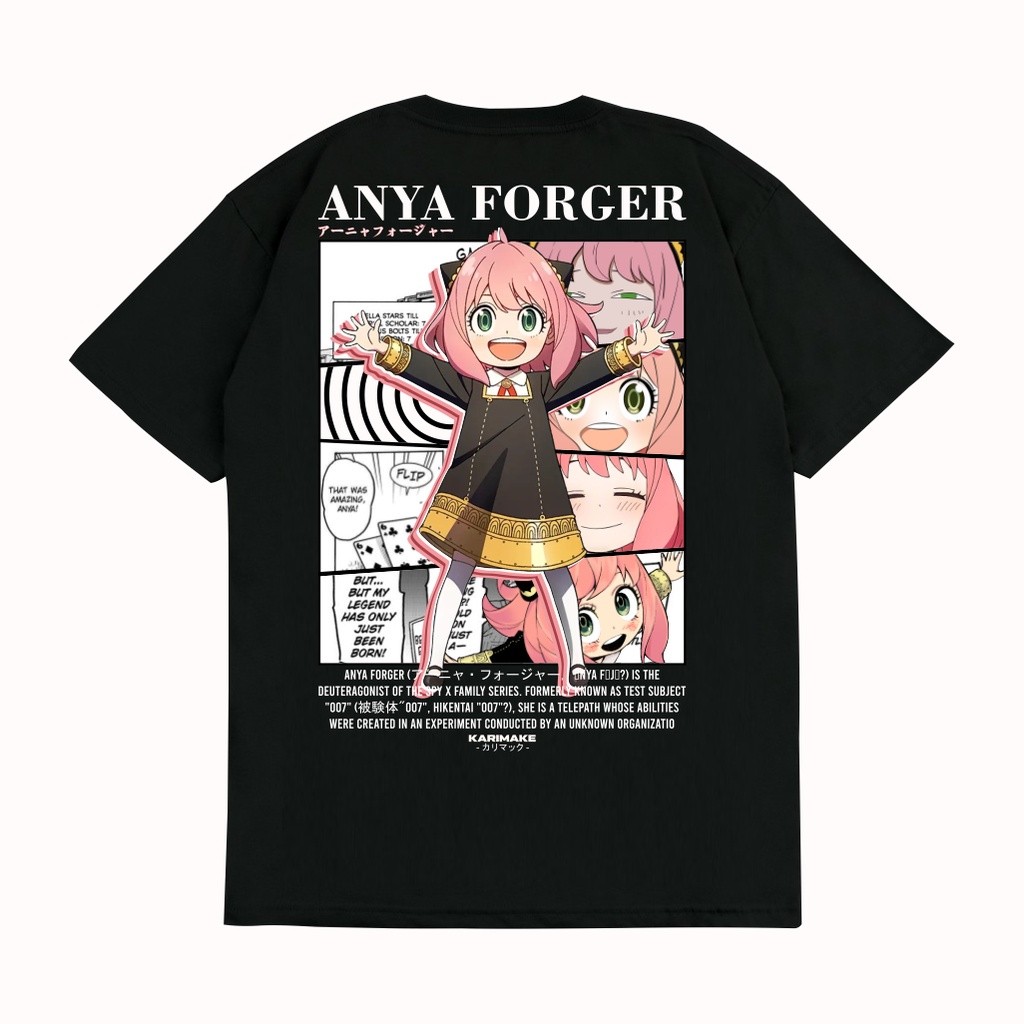 [พร้อมส่ง]เสื้อยืดKarimake ID Anime SPY X FAMILY ANYA FORGER V2 Anime T-Shirt S-5XL