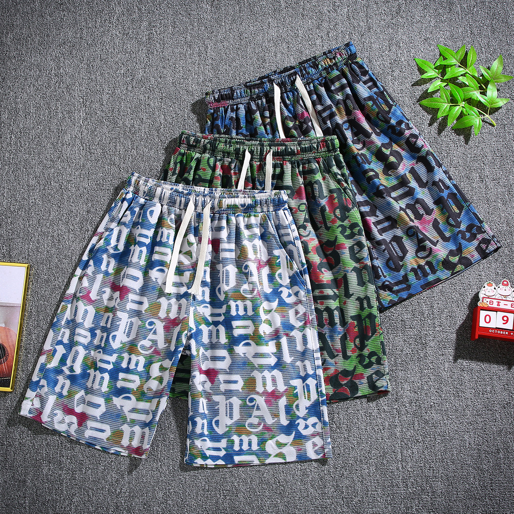 AP Stores กางเกงลำลองแฟชั่นน่ารัก กางเกงขาสั้นสามารถสวมใส่ได้ทั้งชายหญิง ลวดลายสมัยใหม่ใส่สบาย QC-DK8020