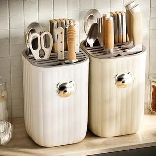 ชั้นวางมีดทำจากสแตนเลสสำหรับเคาน์เตอร์ครัว ช่วยให้คุณสามารถจัดเก็บช้อนทั้งหมดในกล่องเดียวได้