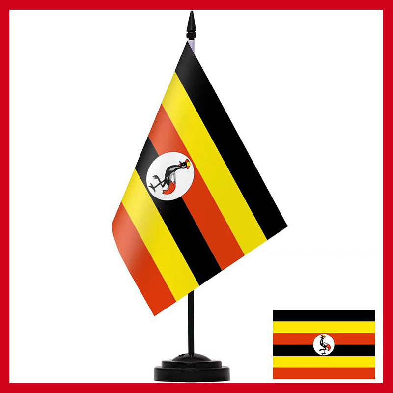 ชุดเดสก์ท็อปธงโต๊ะ Uganda Deluxe ธง Uganda