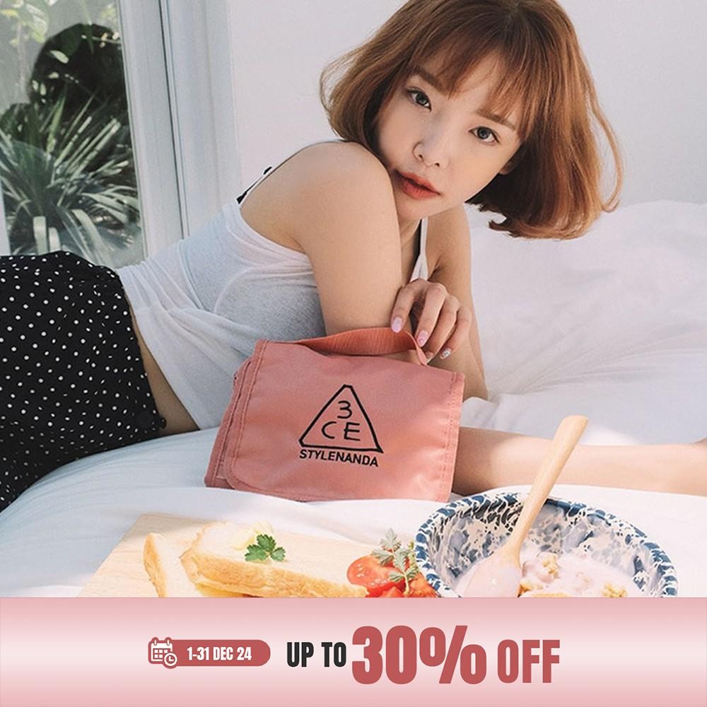 3CE WASH BAG ทรีซีอี วอช แบ๊ก เครื่องสำอาง กระเป๋า กระเป๋าเครื่องสำอาง กระเป๋าใบเล็ก