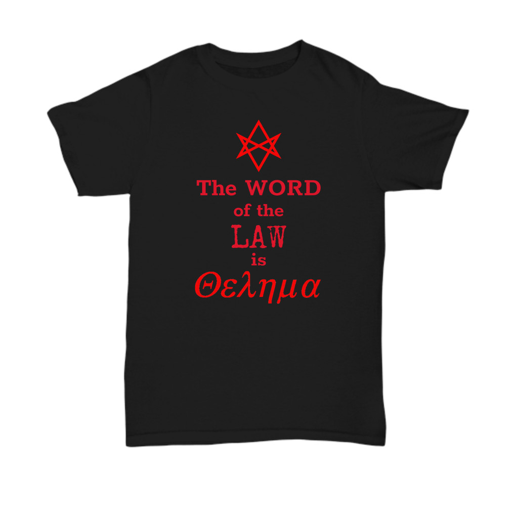 เสื้อ Esoteric - คําแห่งกฎหมายคือ Thelema - เครื่องแต่งกาย Ordo Templi Orientis