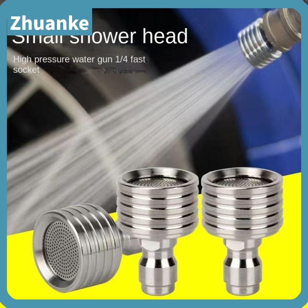 Zhuanke ใบมีดฝักบัว, 1/4 หัวฉีดล้างรถสแตนเลสแบบเชื่อมต่ออย่างรวดเร็ว, หัวฝักบัวสากลแรงดันสูงขนาดเล็กล้างรถ