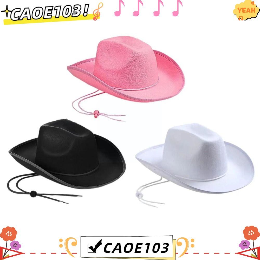 Caoe103 หมวกคาวบอย, เครื่องแต่งกายคอสเพลย์ Cowgirl หมวก, แฟชั่นคาวบอยอุปกรณ์เสริมประสิทธิภาพ Bachelorette Party หมวกผู้หญิง