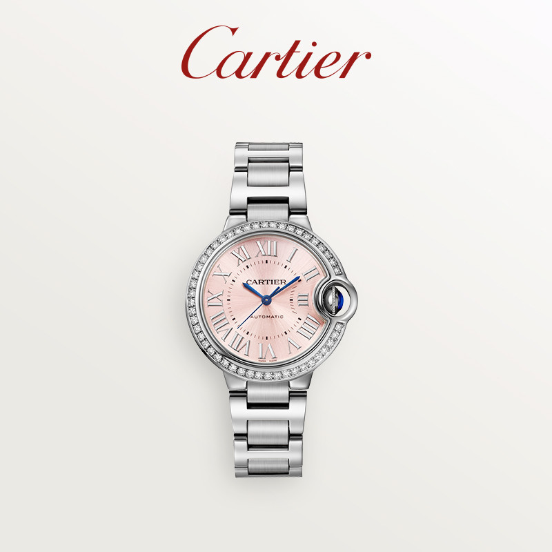 Cartier Cartier Ballon Bleu Blue Balloon Series นาฬิกากลไก นาฬิกาเพชรสแตนเลส