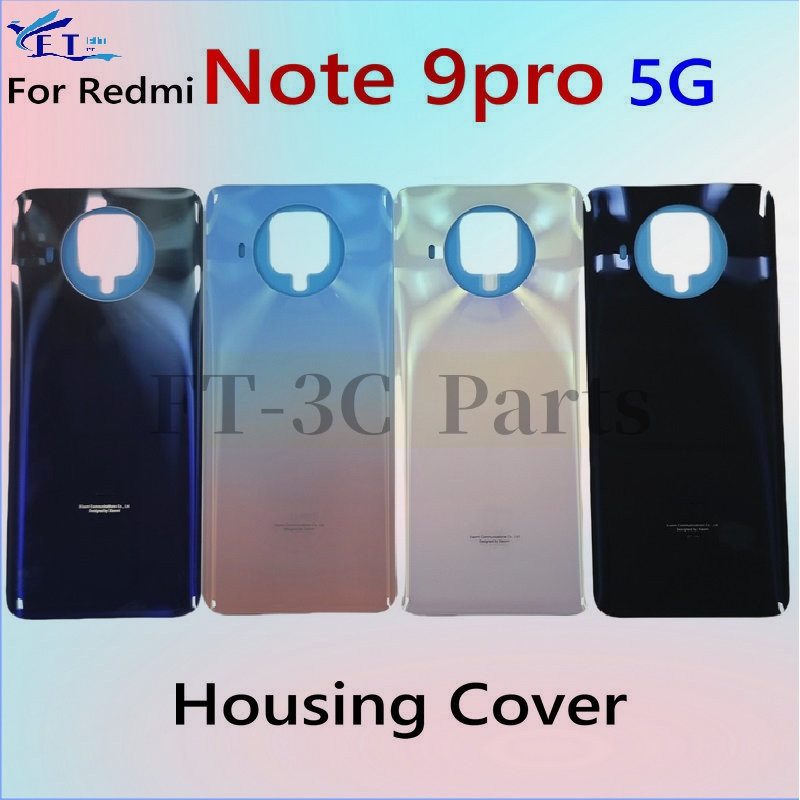 สําหรับ Redmi Note 9 pro 5G ฝาหลังแบตเตอรี่ด้านหลังแผงประตูกรณีอะไหล่