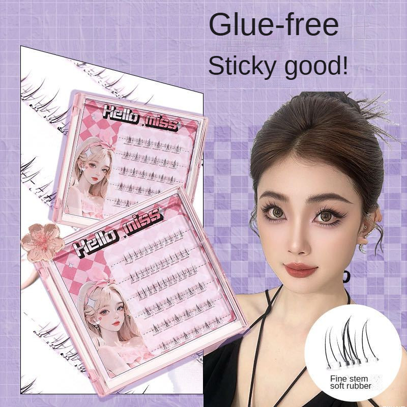 ไม่จําเป็นต้องใช้กาว-sweet Cool Hair Fluency ขนตาล่าง!รากใสใสใสก้านบางสไตล์ธรรมชาติจําลองสไตล์แม่