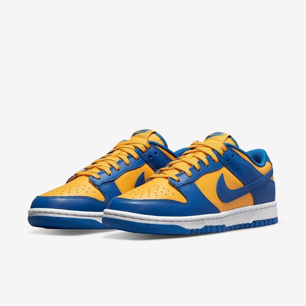 ใหม่ Nike Dunk Low Blue Jay And University Gold Shoes รองเท้าผ้าใบ (DD1391-402)