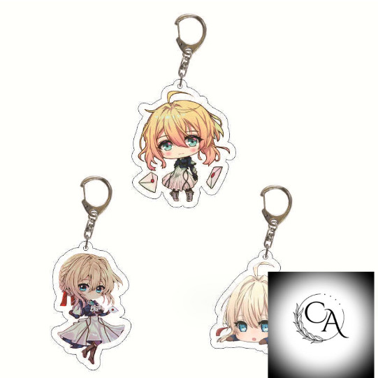 พวงกุญแจอะคริลิคตัวละครอนิเมะ violet evergarden ที่ไม่ซ้ําใคร