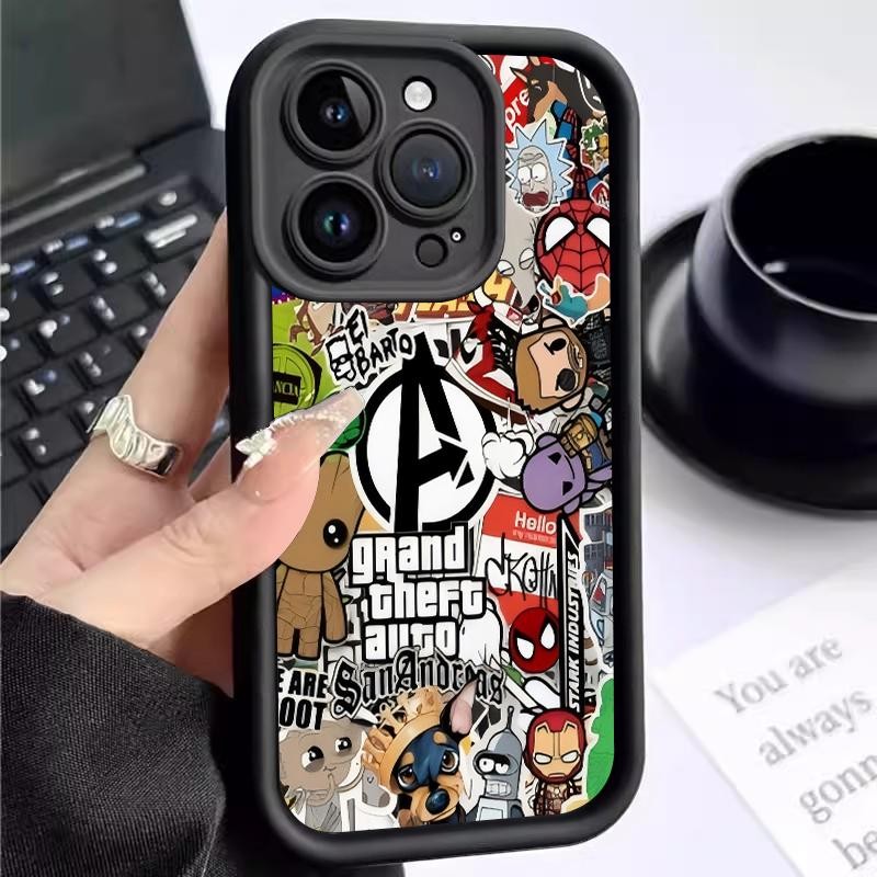 เหมาะสำหรับ Realme 5 5i 5s 6i 11 7i 8i 9i 5G NFC 12 Lite กรณีโทรศัพท์แฟชั่นเคส Anime Fashions Cartoo