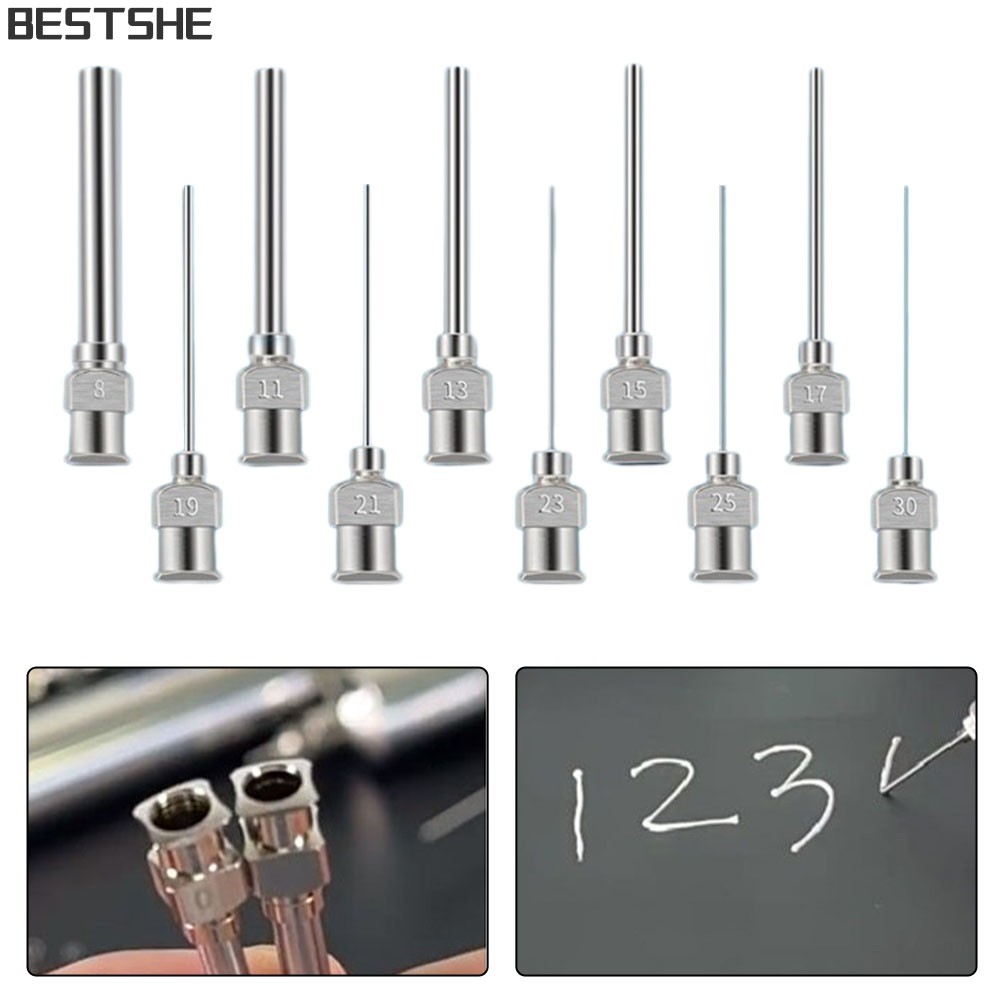 <bestshe> 25 มม.สแตนเลส Dispensing Machine เข็มอุตสาหกรรมกาว 1 นิ้ว 8G-30G