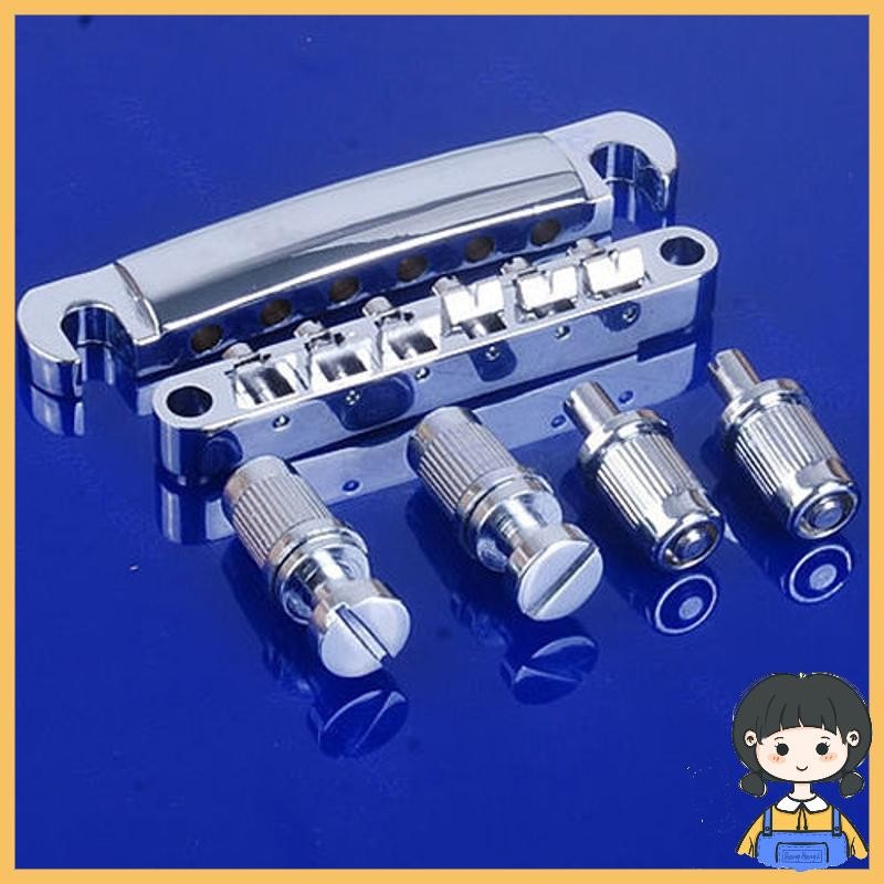 Bang Chrome Guitar Bridge Tune-O-matic Tailpiece Tail สําหรับ Les Paul สําหรับ LP สไตล์ชุด N