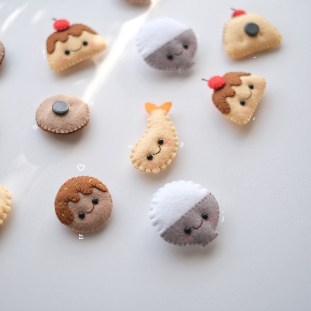 Omocha | Handmade magnet แม่เหล็กติดตู้เย็น งานฝีมือผ้าสักหลาด ราคา ถูกที่สุด ดีลบีเคเค แกลเลอรีภาพที่ 3