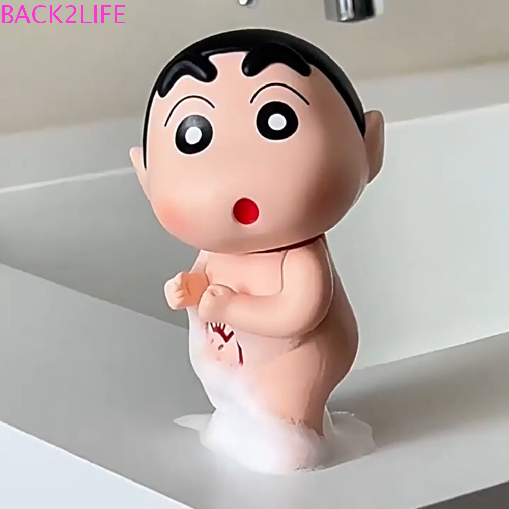 Back2life Nohara Shinnosuke รูป,ของเล่นช้างเครยอนชินจังตัวเลข,อ่างล้างจานอุปกรณ์เสริมรูปปั้น 12 ซม.ยาวจมูกอาบน้ํามาพร้อมกับของเล่นเครื่องประดับโต๊ะ