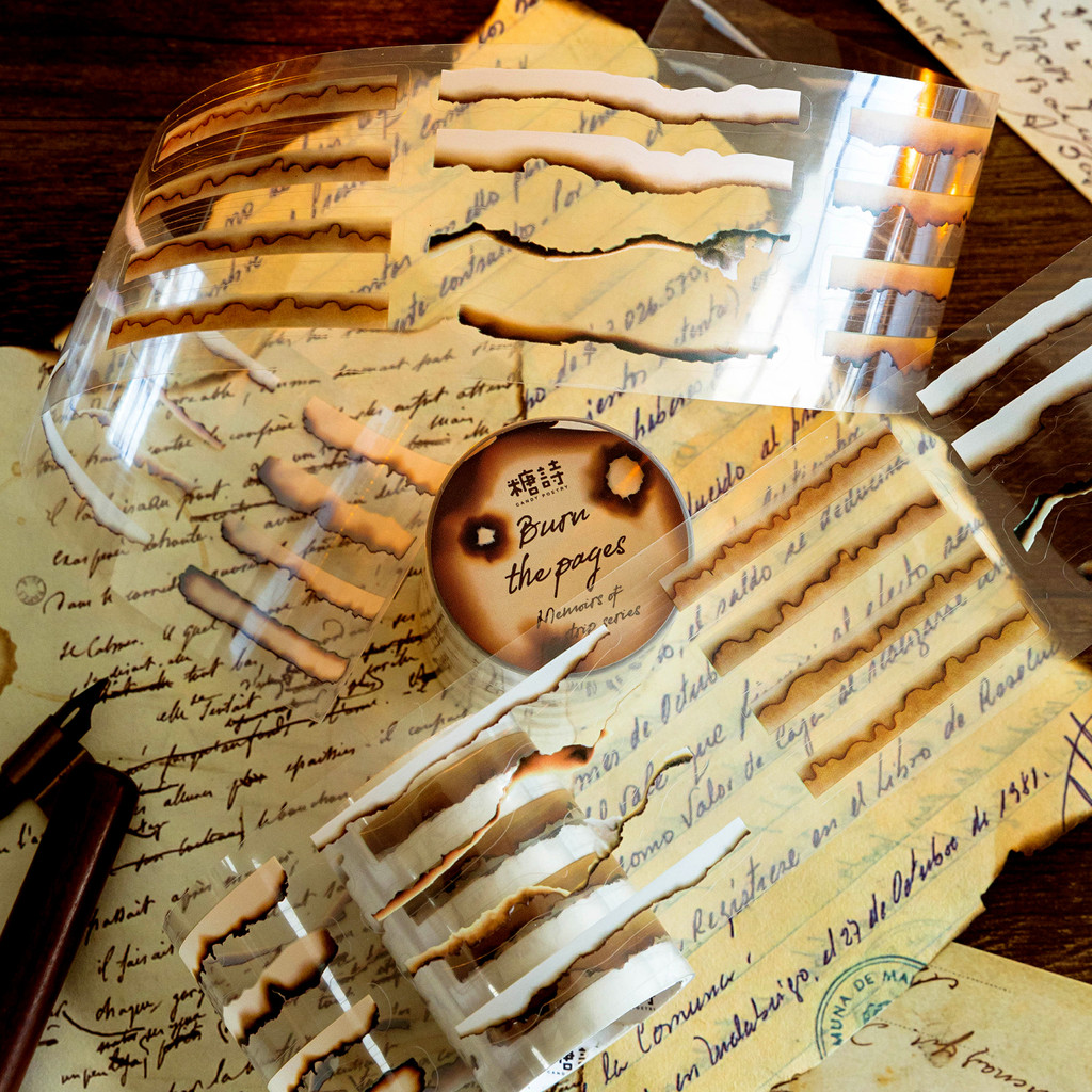 Journamm 50 มม.* 2 เมตร PET Retro ยาวตกแต่งเทปสติกเกอร์กาวตกแต่งวัสดุสติกเกอร์ป้าย Scrapbooking - รูปที่ 2