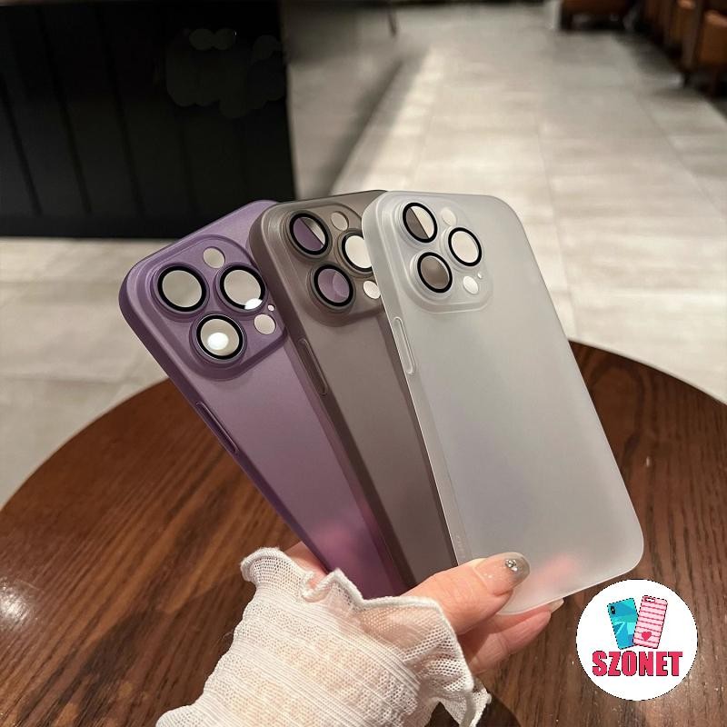 Ultra-thin Frostedพร้อมฟิล์มเลนส์นุ่มกันกระแทกเคสโทรศัพท์สําหรับiPhone 16 15 14 13 12 11 Pro Max 16 Plus XS XR X 8 7 6 6S Plus + SE 2020 Matteไม่มีลายนิ้วมือฝาครอบโทรศัพท์