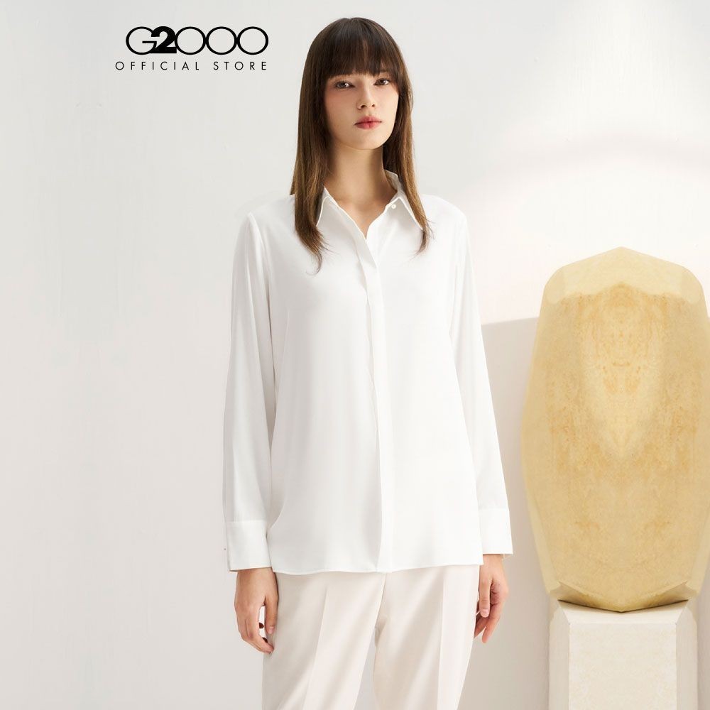 G2000 เสื้อเบลาส์สำหรับผู้หญิง ทรง Loose Fit รุ่น 4124109801 OFF-WHITE