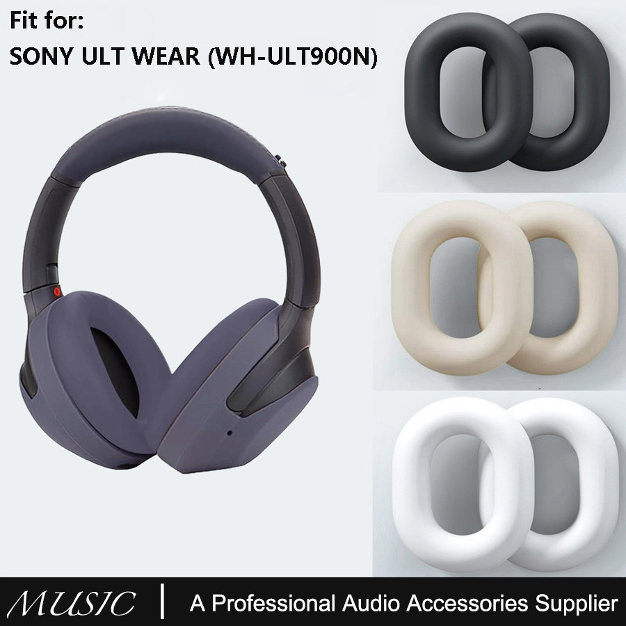 เคสซิลิโคนสําหรับ Sony Ultwear ULT สวมใส่ WH-ULT900N หูฟังไร้สาย, ล้างทําความสะอาดได้กรณี Anti-Scratch เหงื่อแผ่นรองหูฟัง