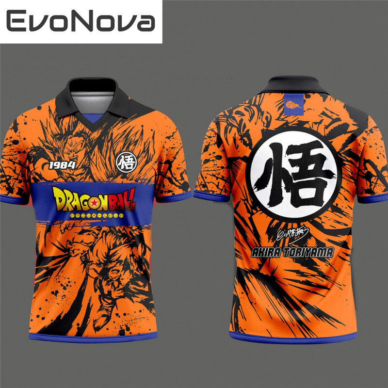 ยีนเจอร์ย์คอปกย้อนยุคอนิเมะอีโวโนวา ดราก้อนบอล อนิเมะญี่ปุ่น เสื้อยืดโกโจ ซาโตรุ เสื้อยืดสำหรับผู้ชายและเด็ก ขนาดใหญ่ สตรีทแวร์พรีเมียม