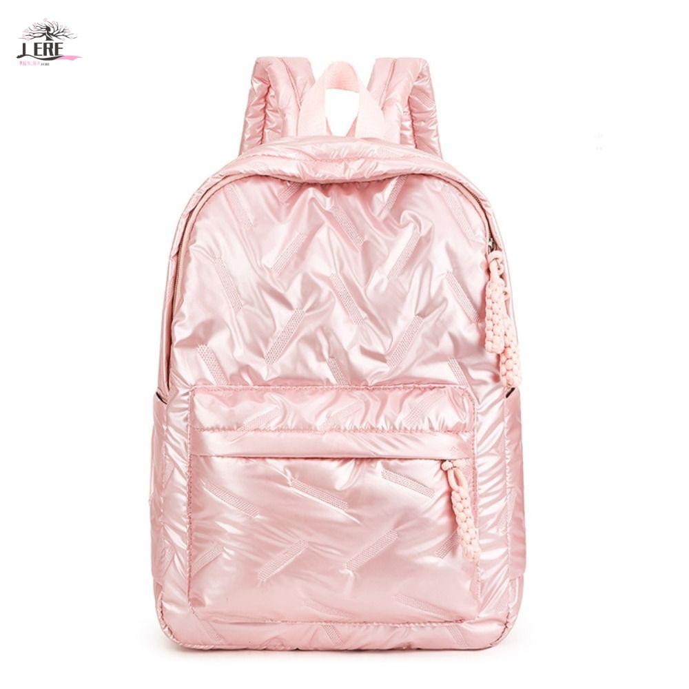 เจรีมี1พื้นที่ผ้าฝ้ายกระเป๋าเป้สะพายหลัง,สีทึบไนล่อนฟองกระเป๋าสะพาย,วินเทจเมฆจีบปรับสายคล้องไหล่นักเรียนกระเป๋านักเรียนท่องเ