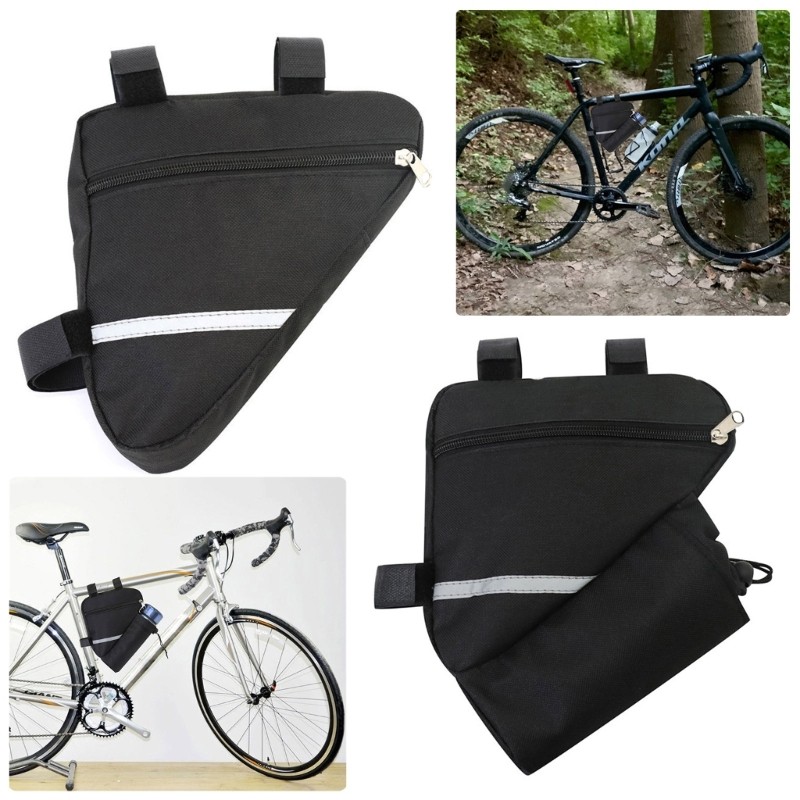 Alilin Bike Frame Waterproof Tube Bag Bicycles Front Bike Pouch Cycling Phone Bag