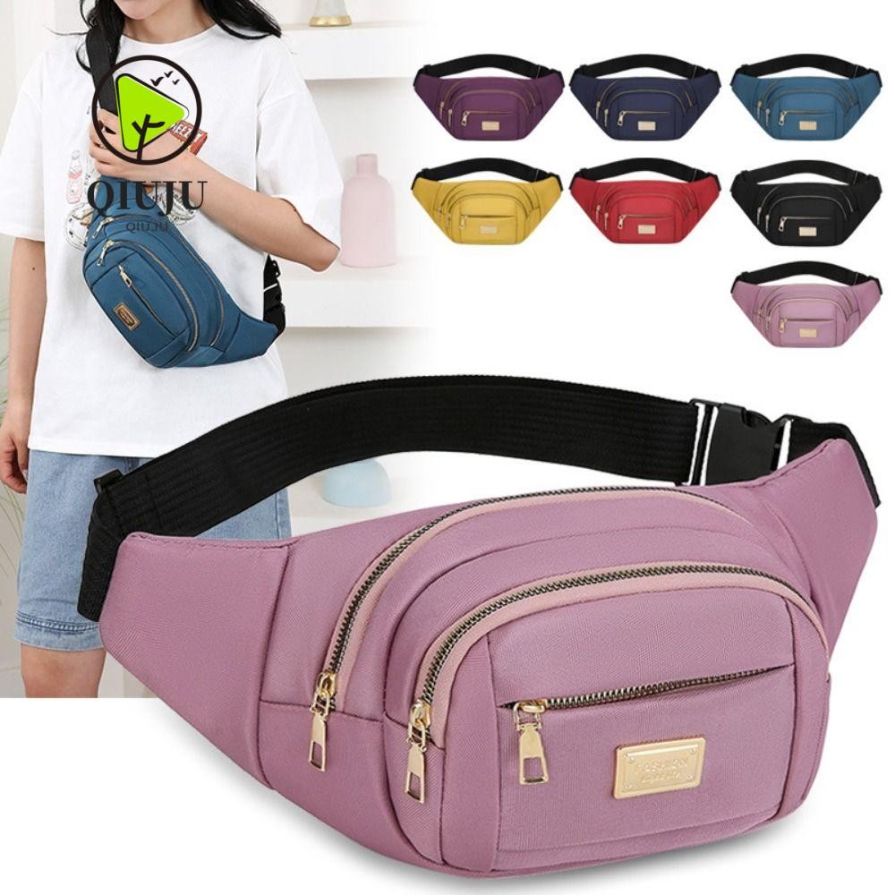 กระเป๋าคาดเอว ชิวจู,7สีผ้ากระเป๋าคาดอกผู้หญิง,กระเป๋าลําลองแพ็คเอวมัลติฟังก์ชั่นหลายช่อง