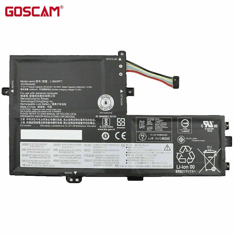 ✿L18c3pf7แบตเตอรี่แล็ปท็อป Lenovo IdeaPad S340-14IML C340-15IWL S340-15IIL l18m3pf7 l18c3pf6