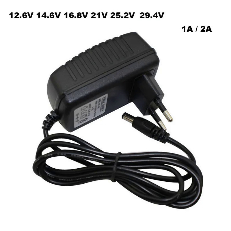25.2V 1A 1000MA DC Lithium Charger 6S 21.6V 22.2V 1A 24V 7S 24V 29.4V 1A 5S 21V 2A 4S 16.8V 3S 12.6V