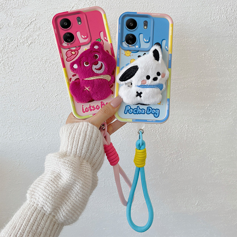 เคส redmi 13c 4g case poco c65 ตุ๊กตาผ้ากํามะหยี่ การ์ตูนอะนิเมะ