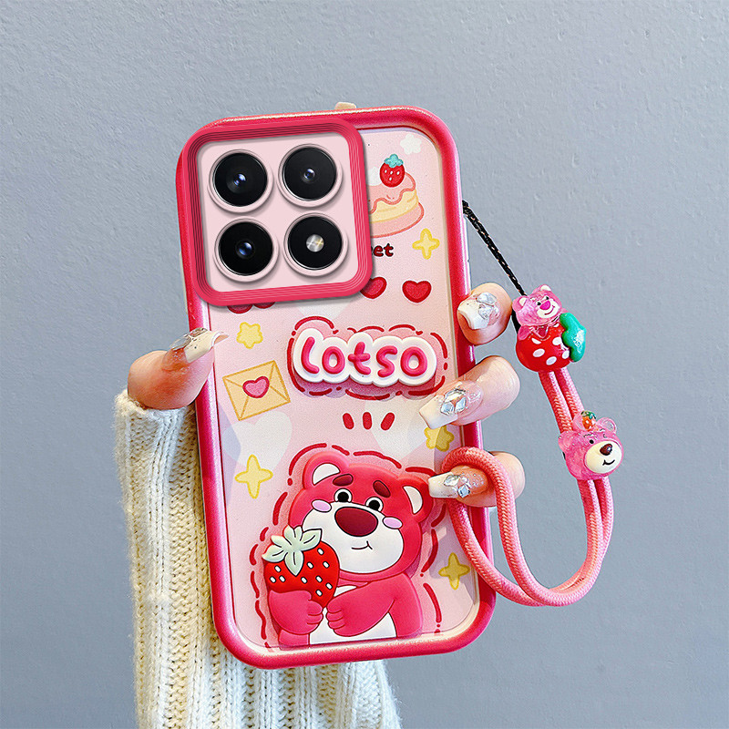 สําหรับ Xiaomi 14T Pro กรณีซิลิโคนนุ่ม TPU กันกระแทกรูปแบบการ์ตูน Xiaomi 14TPro เคสโทรศัพท์เกราะป้องกัน 3D ตุ๊กตาปกหลัง SoftCase พร้อมเชือกเส้นเล็ก