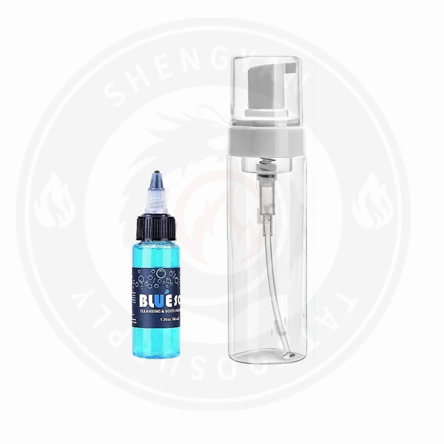 40ml Tattoo Blue Soap 200ML Foaming Bottle Skin Relaxing Solution สําหรับ Tattoo Aftercare และทําความสะอาด