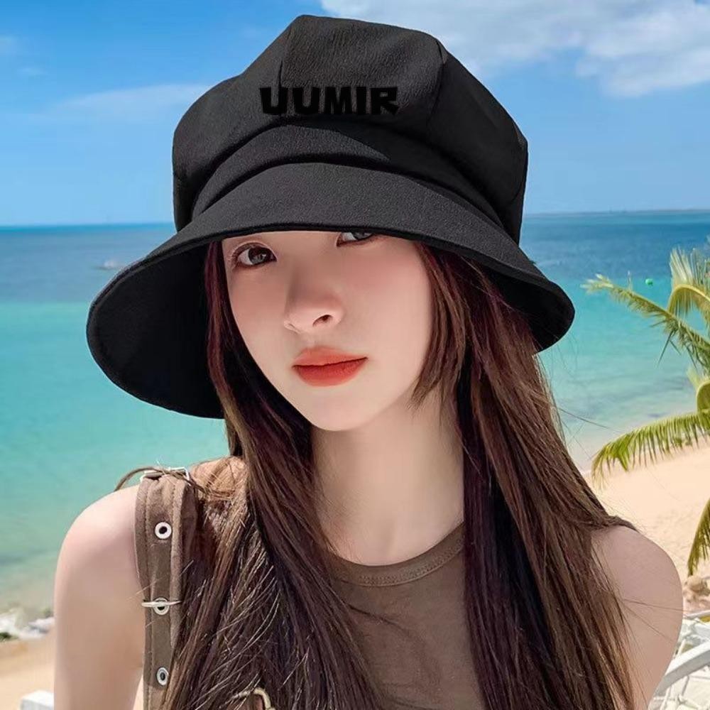 Uumir หมวกชาวประมง, หมวกปีกกว้างกันแดดขี่ม้า, ขายดีอินเทรนด์ป้องกันรังสียูวีปรับหมวกกองหกเหลี่ยม